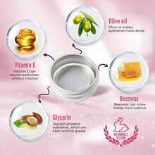 3件套睫毛眉毛定型膏套装：高粘度造型蜡、果香型（透明）固体啫喱膏、强力睫毛提升胶水和涂抹刷 - 無色 - 查看 8