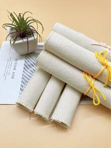 10pcs Pre-Cut Square Embroidery Cloth, 7.87 Inch, Lockstitch/Non-Lockstitch Styles, Suitable For Various Embroidery Threads, Beginner Practice Punch Embroidery Stress Relief DIY Craft Fabric - Thin Stamped Embroidery Cloth - View 2