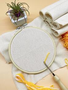 10pcs Pre-Cut Square Embroidery Cloth, 7.87 Inch, Lockstitch/Non-Lockstitch Styles, Suitable For Various Embroidery Threads, Beginner Practice Punch Embroidery Stress Relief DIY Craft Fabric - Thin Stamped Embroidery Cloth - View 5