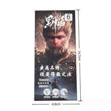 Bộ 6 bút thư pháp kiểu Trung Quốc dành cho học sinh, mực đen gốc nước khô nhanh, thiết kế hoạt hình thời trang. - Đen - Xem 2