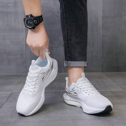 女士休闲运动碳纤维板跑步鞋，舒适轻便户外步行减震回弹运动鞋