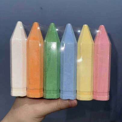 6/8 paquete de tizas cuadradas y octagonales para acera, tizas gigantes lavables para arte al aire libre, pizarras, y parques infantiles