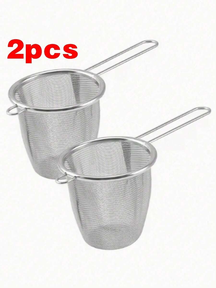 2 piezas Filtro de té de acero inoxidable - Filtro, apto para té de hoja suelta y especias, estructura de metal duradera, pantalla de filtro, apto para varios tamaños de taza, herramientas para especias, utensilios de cocina, accesorios de cocina y regalos navideños, regalos para mujeres, regalos para hombres, regalos para la familia, ¡¡¡muy útil!!! ¡¡¡Muy recomendado!!!