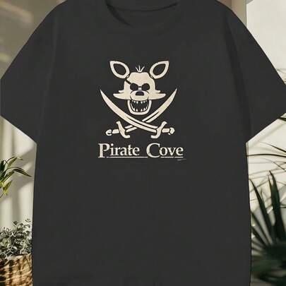 FNAF Pirate Cove T-Shirt - Five Nights At Fredd's Foxy Graphic Tee - Horror Gaming Apparel