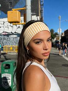 条纹休闲发带夏季发饰沙滩爪夹度假发夹 - 彩色 - 查看 7