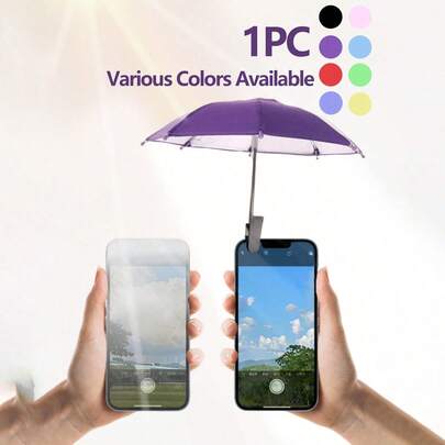 Tấm che nắng điện thoại ngoài trời dạng kẹp, thích hợp cho bãi biển, chụp ảnh và quay video, giá đỡ điện thoại trên ô tô, chống tia UV và chống chói.