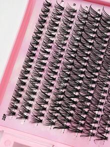 640簇自然柔软30D/40D/60D/80D超大容量混合装8-16mm，0.07mm D卷度蓬松浓密假睫毛，DIY手工嫁接，日常妆容卡通假睫毛，全新升级礼盒，持久耐用，超轻柔软，可重复使用，适合新手，日常、派对、旅行、音乐节等场合。睫毛簇、单根假睫毛、单根貂毛假睫毛、睫毛嫁接、全覆盖、DIY居家美睫 - D - 查看 6