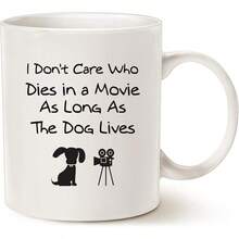 1 chiếc cốc cà phê hình chú chó ngộ nghĩnh, thích hợp làm quà Giáng sinh cho người yêu chó, "Tôi không quan tâm ai chết trong phim, miễn là con chó sống sót". Cốc sứ hình chú chó dễ thương. - Nhiều màu - Xem 1