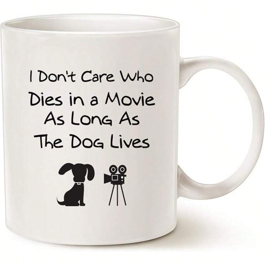 1 chiếc cốc cà phê hình chú chó ngộ nghĩnh, thích hợp làm quà Giáng sinh cho người yêu chó, "Tôi không quan tâm ai chết trong phim, miễn là con chó sống sót". Cốc sứ hình chú chó dễ thương. - Nhiều màu - Xem 1