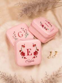 Personalized Birthday Flowers And Leather Jewelry Box With Engraved Letters, Perfect Birthday And Mother's Day Gift - Multicolor - View 4