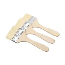 Soft Bristle Paint Brush, Wool Brush For Industrial Latex Paint, Barbecue Cleaning Tool, Non-Shedding Small Brush - Wood Color - View 8