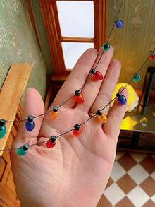 1m Doll House Mini String Lights: 1/12 Scale Miniature Realistic Lighting Fixtures, Suitable For New Year, Easter, Holiday Celebrations, Party Decor Scenes (Random Light Colors) - Multicolor - View 3