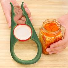 4-In-1 Household Bottle Opener, Simple Handle Design, Anti Slip Rotating Bottle Cap Opening Tool, Suitable For Bottle Caps And Can Caps, Kitchen Accessories, Essential For Home Cooking WQH2 - 查看 7