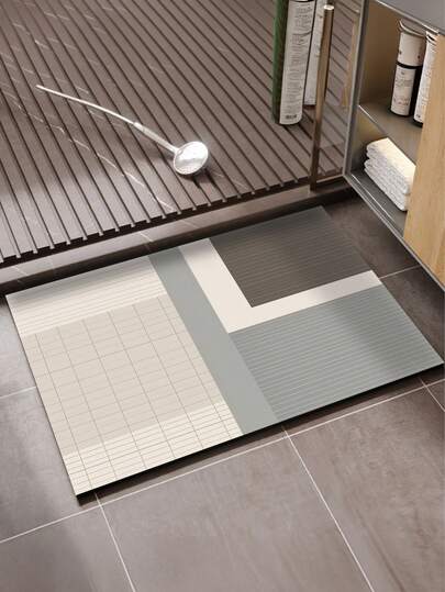 1 pieza Alfombra de estilo nórdico, minimalista, inspirada en el wabi-sabi japonés, de color crema, de lujo, para baño, entrada, comedor, pasillo, cocina, decoración del hogar, primavera/verano, decoración navideña