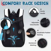 NEWHEY Baseball Bag Large Capacity Softball Bags For Adults Youth Lightweight Baseball Backpack With Shoe Compartment & Helmet Holder Waterproof Softball Bat Bag Fot T-Ball & Softball Equipment - Multicolor - View 6