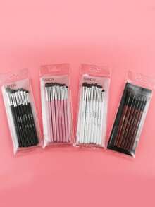 眼部化妆刷套装，高级7支眼影刷，专业眼影刷，适用于眼影、唇部、斜角、眼线，柔软毛质，木质手柄。 - 彩色 - 查看 2