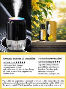 USB Powered Humidifier, 2-In-1 Aroma Diffuser Humidifier, Available In 3 Colors, Portable & Compact, Ultrasonic Quiet Humidifying, Suitable For Bedroom, Hotel, Dorm, Bathroom, Pet Room, Yoga Studio, Etc. - Mist - View 18