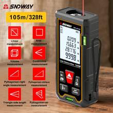 SNDWAY 1pc Digital Laser Distance Meter With 2 Bubble Levels, Precise Laser Measurement Tool, Measuring Range 50m/70m/105m/125m, Accuracy 2mm, Can Measure Area, Volume And Pythagorean Theorem - A - View 11