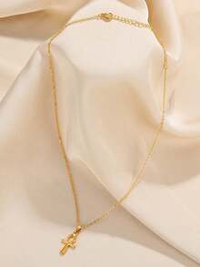 Mặt dây chuyền hình thánh giá Ankh bằng bạc/vàng dành cho nữ, trang sức tôn giáo bằng thép không gỉ. - Nhiều màu - Xem 9