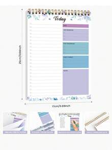 Trees To Do List Notebook - 52 Sheets Undated Work Task Planner, A5 Agenda Notebook, Suitable For Daily Tasks And Goal Setting, Applicable For Office, Home And School - Style a - View 4