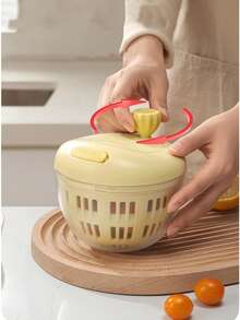 1Pc Kitchen Vegetable Dehydrator - Fruit Washing & Draining Bowl Multi-Functional Manual Dehydration Tool - One Size - View 13