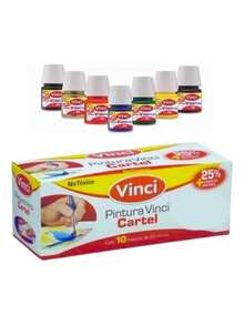 Pintura Vinci Caja Con 10 Frascos De 25ml C/u  Surtidos - Una pieza - Ver 2