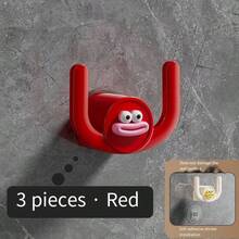 3pcs Bathroom Wall Mounted Slippers Draining Rack, Adhesive Hanging Holder, No Drilling Needed, Home Bathroom Wall Mounted Storage Rack - Multicolor - View 11