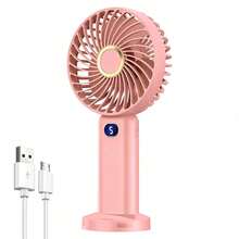 Ventilador portátil 3 em 1 de 1200mAh, ventilador de resfriamento para ambientes externos, ventilador portátil silencioso, ventilador portátil recarregável, 5 velocidades de vento, indicador de bateria em tempo real, ventilador dobrável recarregável via USB, ventilador pessoal silencioso - Multicolorido - Ver 13
