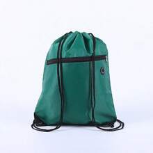 拉链抽绳袋，涤纶抽绳袋，大容量运动背包，收纳袋 - 彩色 - 查看 6