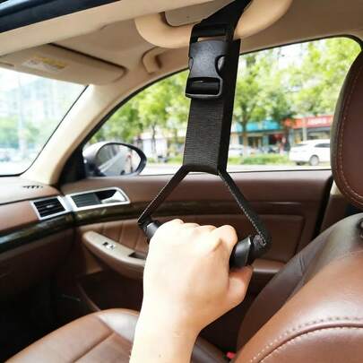 Adjustable Car Door Handle Assist Support Bar | Ergonomic Nylon Grip, Heavy Duty Vehicle Entry/Exit Support, Sturdy Base, Easy Installation, No Drilling Required, Universal Fit