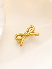 Broche de aço inoxidável com design de estrela-do-mar, flor, laço, estrela e formas geométricas. Acessório de joalheria elegante e minimalista para mulheres, ideal para uso diário, festas e eventos. - Ouro amarelo - Ver 13