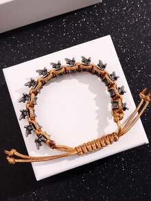 1件复古个性夸张奢华百搭嘻哈朋克独特精致时尚酷炫高端不对称脊骨链手链，男士日常佩戴，节日派对饰品 - 彩色 - 查看 8