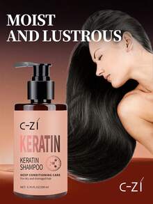 C-ZI 角蛋白洗发水，柔顺秀发，深层清洁滋养，修护干枯受损发质，200毫升/6.76液盎司 - 200ml - 查看 8