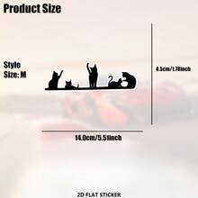 Lindo y travieso adhesivo de gato para espejo retrovisor - Calcomanía de vinilo para autos, camiones, etc., opción de regalo perfecta, uso multipropósito, fácil de aplicar, diseño duradero y elegante, calcomanía de gato para carrocería, ventana, parachoques, calcomanía de vinilo resistente al agua - A - Ver 5