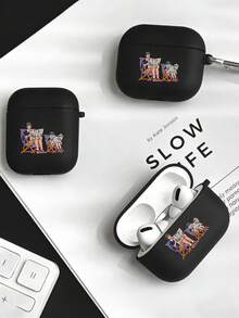 1个极简风格父子阅读报纸图案保护壳，适用于Pro 2/新款Pro 3/1/2，哑光表面 - 黑色 - 查看 1