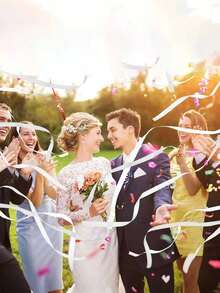 12支/套 12英寸白色婚礼丝带魔杖带铃铛，派对丝带流苏魔法棒仙女棒，适用于婚礼、派对、节日、生日、活动、礼物、婴儿派对（白色） - 白色仙女棒 - 查看 3