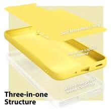 適用於 Galaxy A56 A36 A26 A16 A06 A07 A17 A27 A37 A57 S26 S25 FE 手機殼，薄款輕量軟膠保護殼，夏季糖果色可愛女孩風，相容 Galaxy S26 Ultra S25 Ultra、Honor、Note 15 - 黃色 - 查看 5