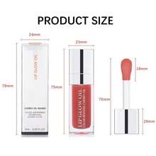 Fovcos Hydrating Lip Glow Oil, Moisturizing Lip Glow Oil, Lip Plumper Gloss, Transparent Lip Gloss, Lip Oil, Plumping Lip Oil, Lip Balm, Tinted Lip Balm Lip Care (Coral) - Màu E - Xem 8