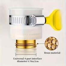 通用不锈钢水龙头适配器 - 圆形管件，带扳手，防溅水龙头连接器，多用途适配器，适用于 15-26 毫米孔径，兼容欧洲和美国螺纹 - 白色 - 查看 5