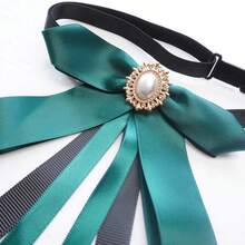 1件拼接休闲涤纶面料，四季皆宜 - 墨綠色 - 查看 3