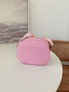 1pc Cute Rainbow Print Shoulder Bag, PU Material, Zipper Closure, Crossbody Bag Suitable For All Seasons Daily Use - A - View 7