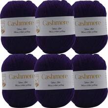 6 件 - 300 克/10.58 盎司，羊绒纱线，钩编和编织毛衣、帽子、围巾，手工编织高级工艺品，钩编和编织 DIY，柔软保暖，每件 50 克/1.76 盎司。 - A01 - 查看 11