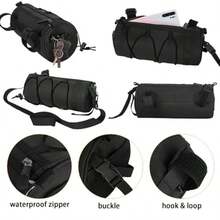 2.5L Waterproof Bicycle Handlebar Bag, Bike Accessories With Zipper And Shoulder Strap - Multicolor - View 7