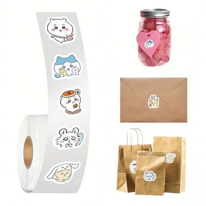 chiikawa 1roll Japanese Anime Anime Roll Stickers Decorate Phone Cases, Hand Account Stickers, And Adhesive Tape, Making It The Perfect Small Gift For Fans, Family, And Friends. It Is A White Valentine's Day Gift And An Easter Gift For Girls' Day