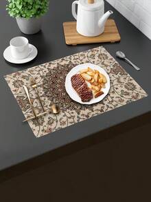 Set Alas Meja Motif Mandala Bohemian (1/4/6 buah) - Dekorasi Dapur & Ruang Makan - Alas Kain Linen, Dekorasi Ruangan, Dekorasi Pesta - MultiWarna - View 3