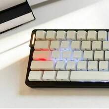 【不透明白色果冻键帽】130+ PBT OEM高度键帽，全DIY定制机械键盘键帽，兼容Cherry/Gateron MX轴，适用于60%、61、64、68、75、84、87、98、104、108键布局 - 查看 4