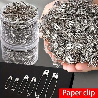 Stainless Steel Safety Pins, Large/Medium/Small Sizes, Vintage Style Clothing Fasteners