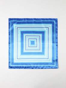 1 pezzo Sciarpa quadrata da 60 cm con stampa geometrica minimalista, accessorio versatile da donna per capelli, collo, uso quotidiano, spiaggia, vacanza, viaggio - Multicolore - Visualizzare 5