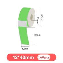 160张/卷 P12 P15 热敏标签贴纸 12mm*40mm 胶带，兼容 Phomemo D30 Q30 Marklife P11 P50 L12 Q2 标签打印机 - 查看 13