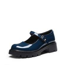 Women's Mary Jane Platform Shoes Closed Toe Chunky Block Low Heel Cute Vacation Shoes Back To School Shoes College Student Shoes - Màu xanh hải quân - Xem 4